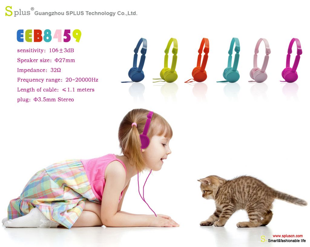 top selling best seller headband earphone kids headphone, wired with cable cheap factory price