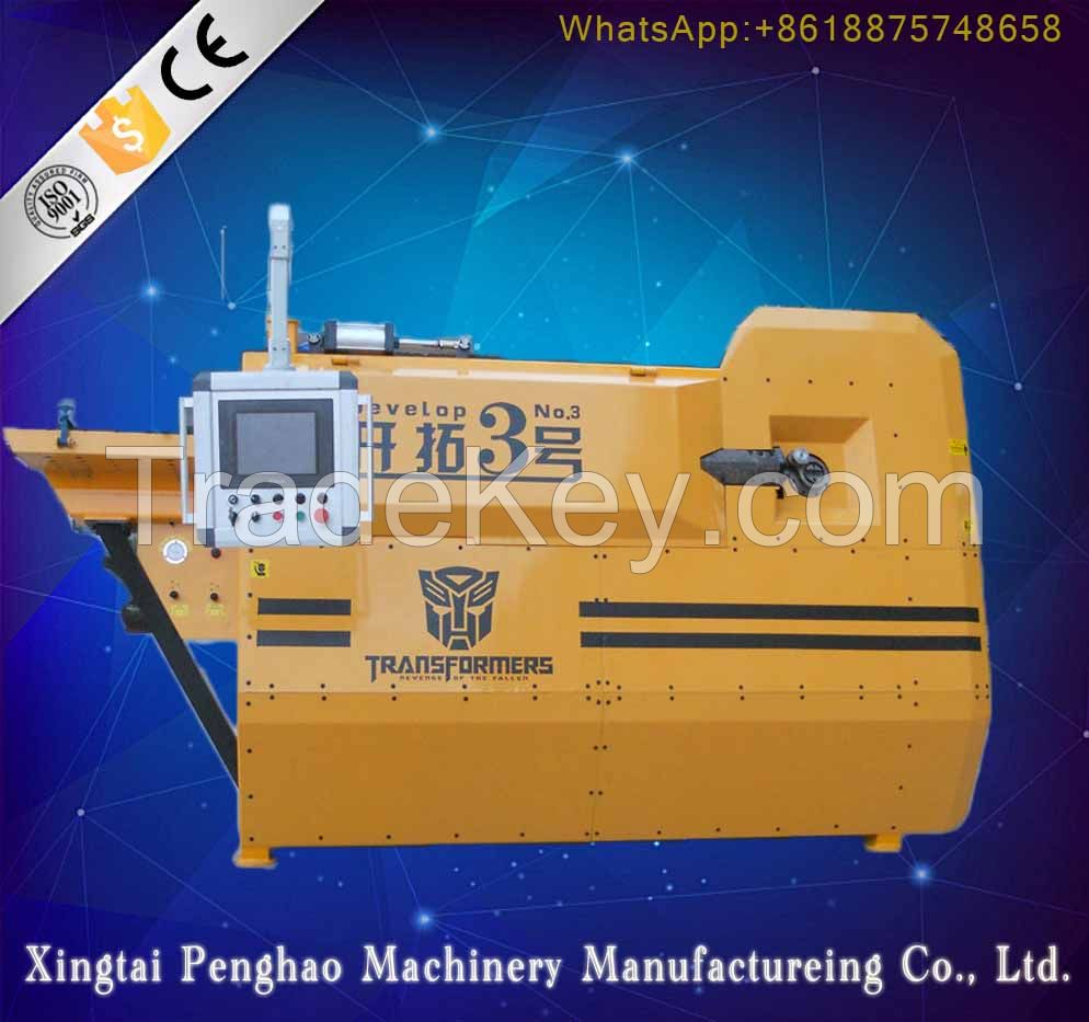 Develop No.3 bidirection automatic stirrup bending machine , steel bar bending machine