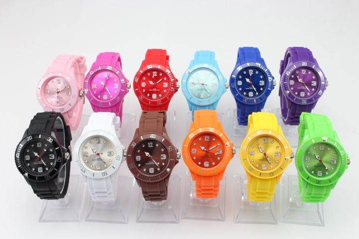 water proof silicone watch with logo printed acc. to RoHS and CE