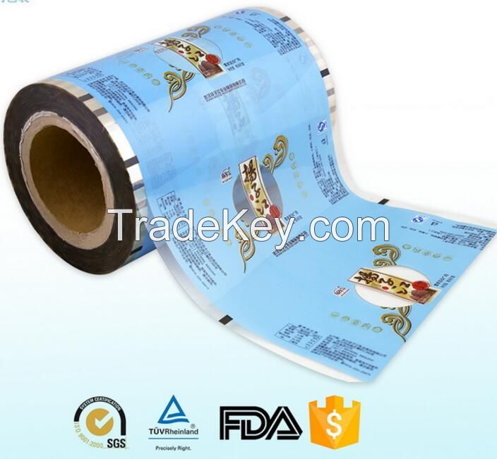 flexible food grade printed laminating roll plastic food packaging film