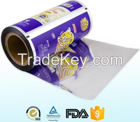 flexible food grade printed laminating roll plastic food packaging film