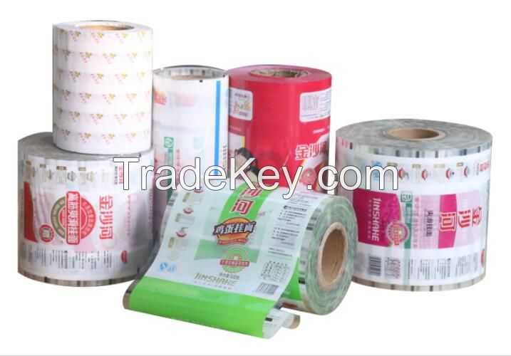 Custom printing food aluminum foil packaging plastic roll film laminating/potato chips packaging film