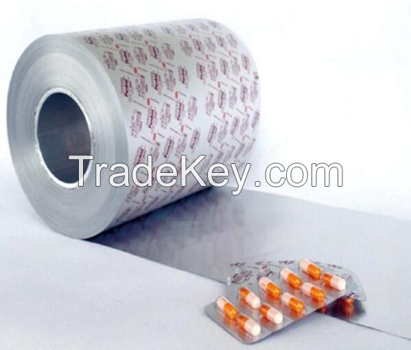 Printed PTP Aluminum pharma package blister foil