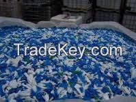 HDPE blue drum baled scrap