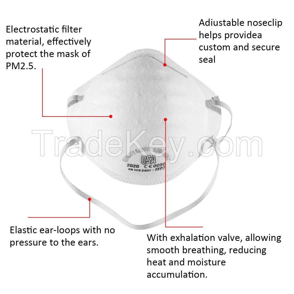 NIOSH Standard Disposable N95/FFP1/FFP2/FFP3 Dust Mask For Industrial Safety Working