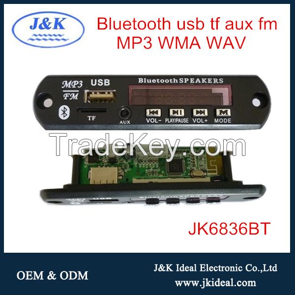 USB SD FM MP3 Bluetooth MP3 player module for amplifier speaker