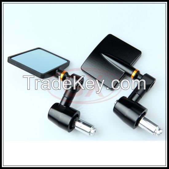 Motorcycle mirrors cnc billet black-gold sliver-black aftermarket mirror square mirror