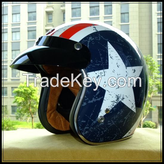 Motorcycle Cafe Racer Helmets Vintage Helmets Captain America Full Face Helmets TORC T50 HELMET