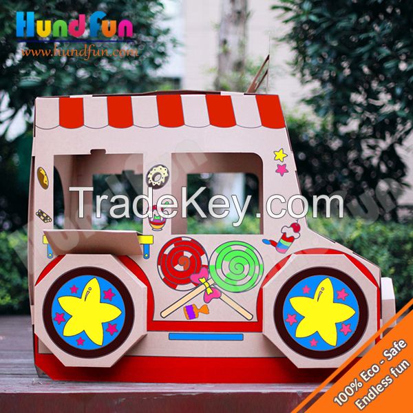 100% Eco Cardboard Kids Color in House Candy Van