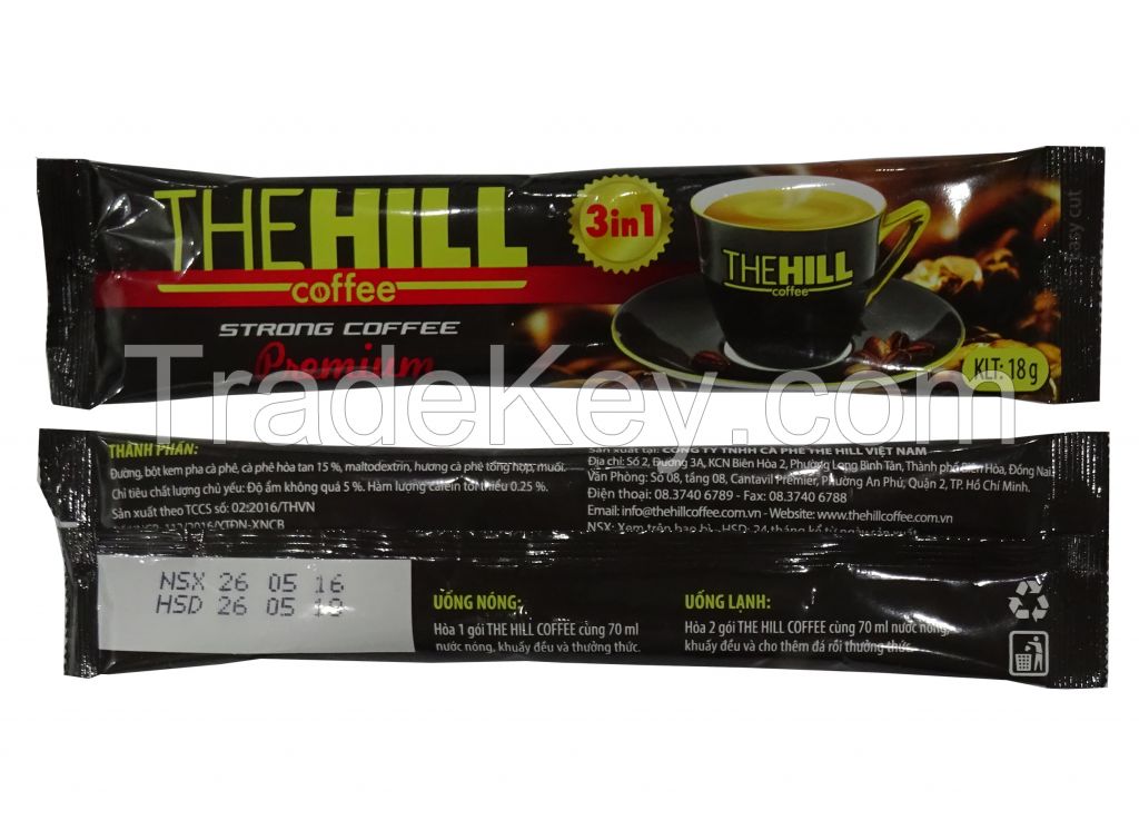 THE HILL STRONG INSTANT COFFEE STICK 18G (3 IN 1)