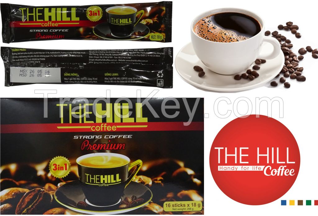 THE HILL STRONG INSTANT COFFEE BOX 288GR