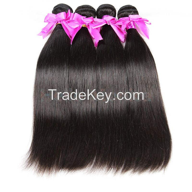 Top 9A Brazilian Virgin Hair Straight Remy Hair bundles Brazilian hair straight extension Bundles100% Unprocessed hair weaves