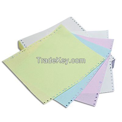 Manufacturers Different Size Continuous Colorful multi-ply NCR Carbonless Paper For Dot Matrix Printer