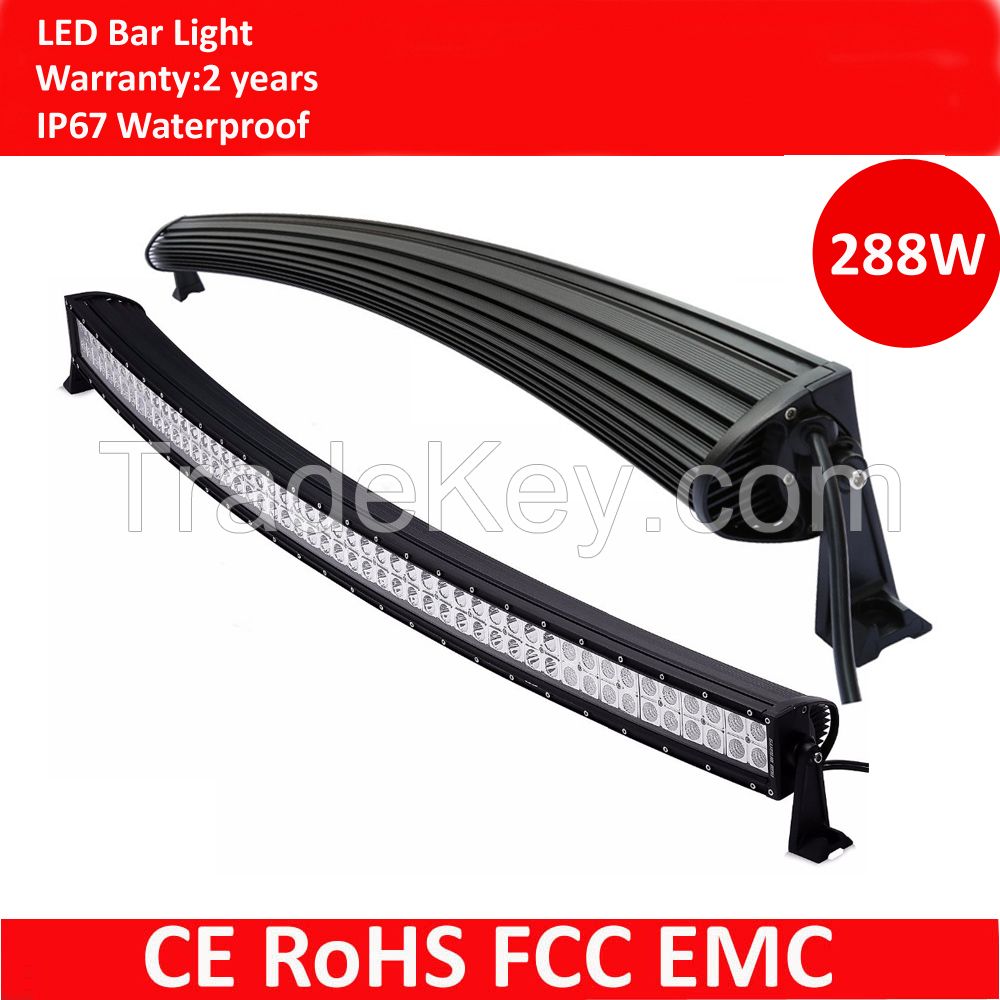 50 inch off road led light bar, waterproof curved led bar light