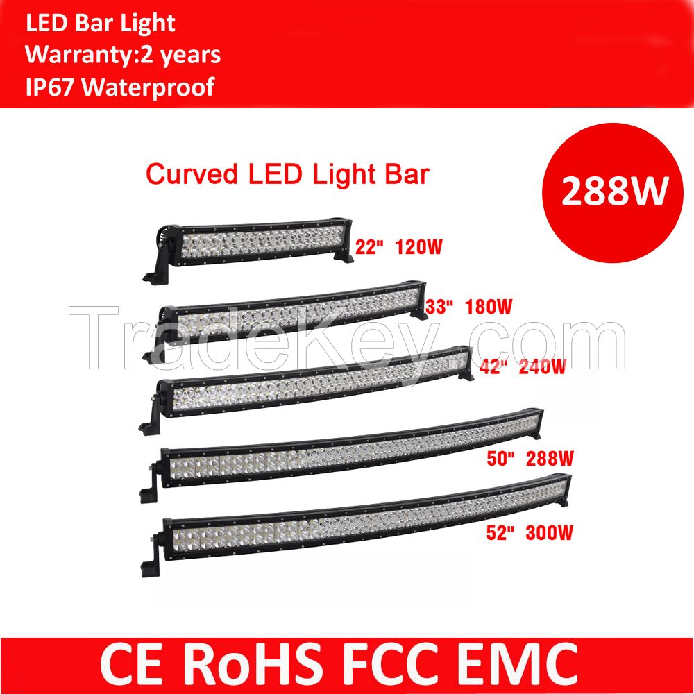 288w 50 inch wholesale led light bar, off road led bar light