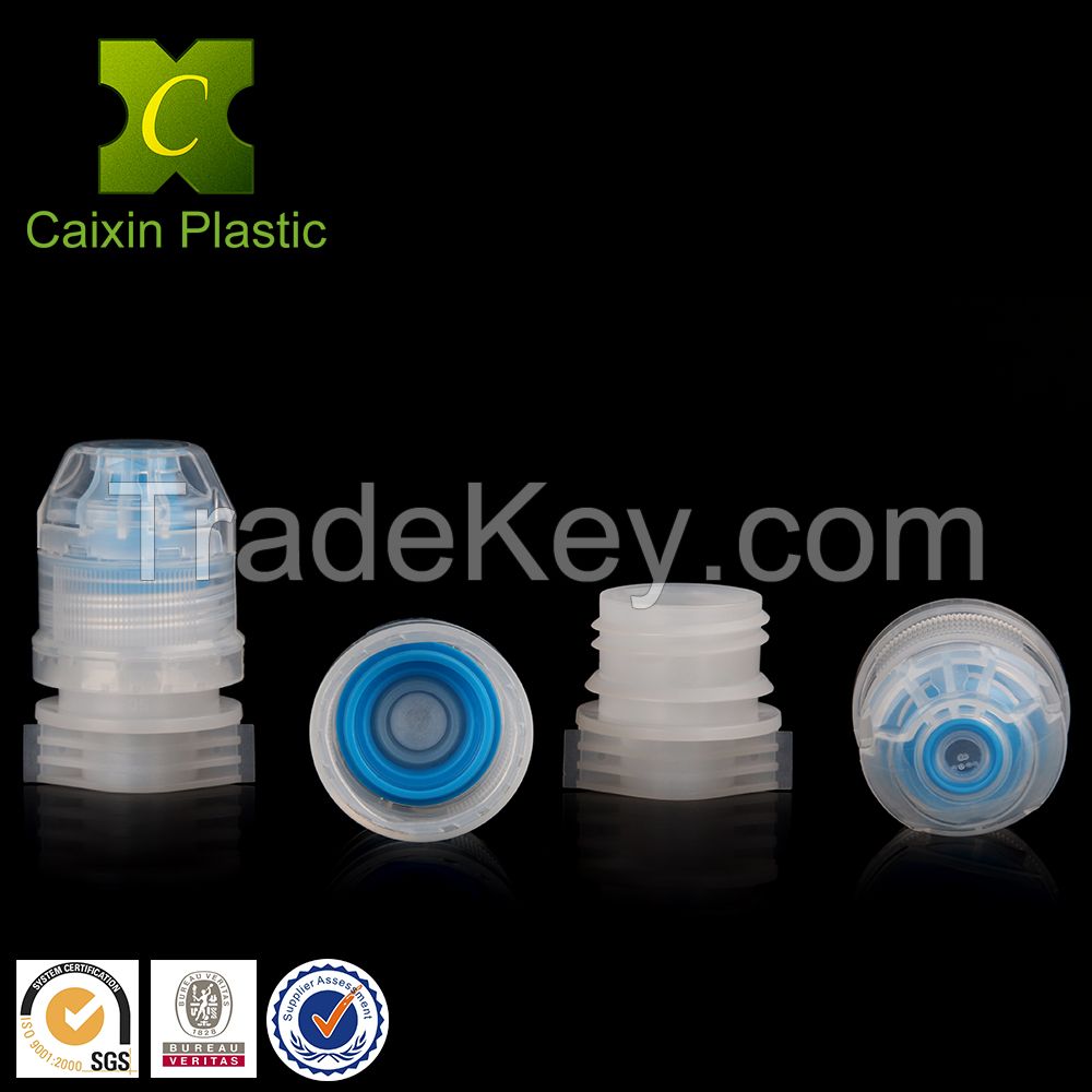 Silicone plastic flip top cap with valve for water drink bottle