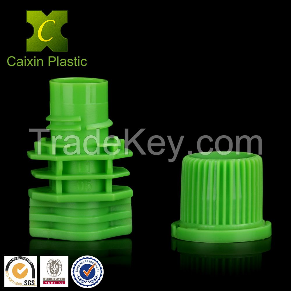 China supplier plastic spouts with caps for Eco friendly stand up pouch