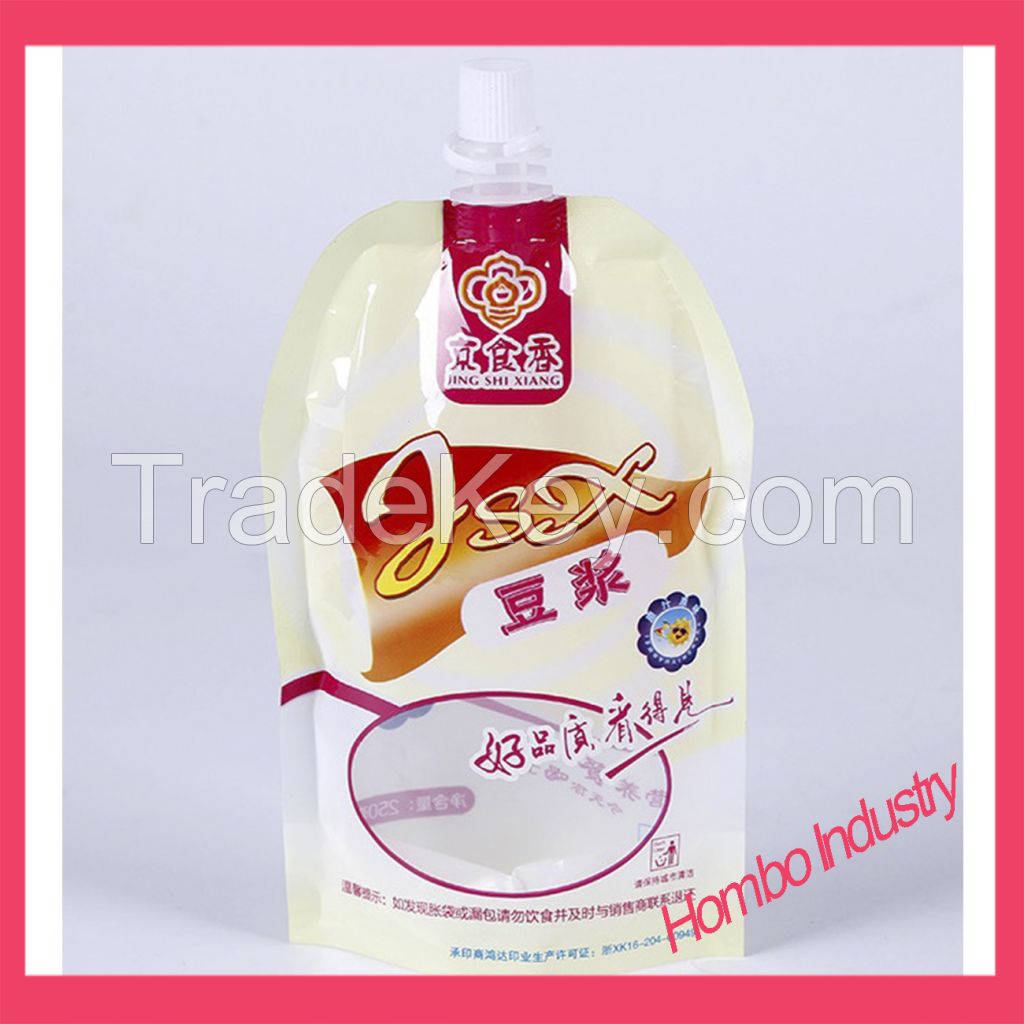 Customized Suction Nozzle Soya-Bean Milk Bags