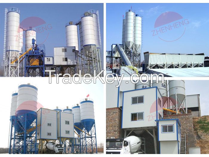 energy saving high efficiency concrete cement batching plant 75m3/h