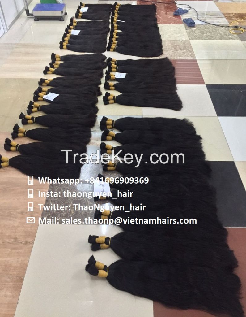 100% Natural human hair, Vietnam Hair, Bulk Hair with BEST Wholesaleprice