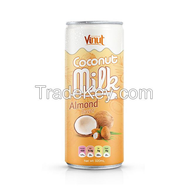320ml Cans Coconut milk with Almond flavor