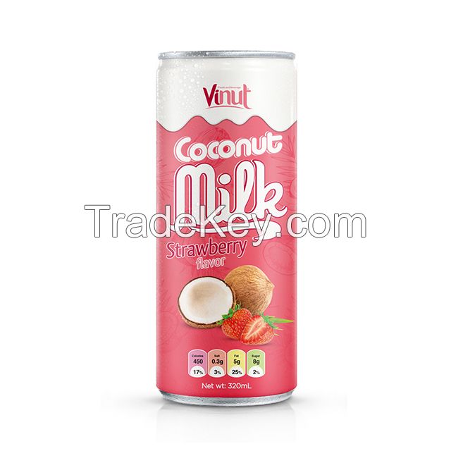 320ml Cans Coconut milk with Strawberry flavor