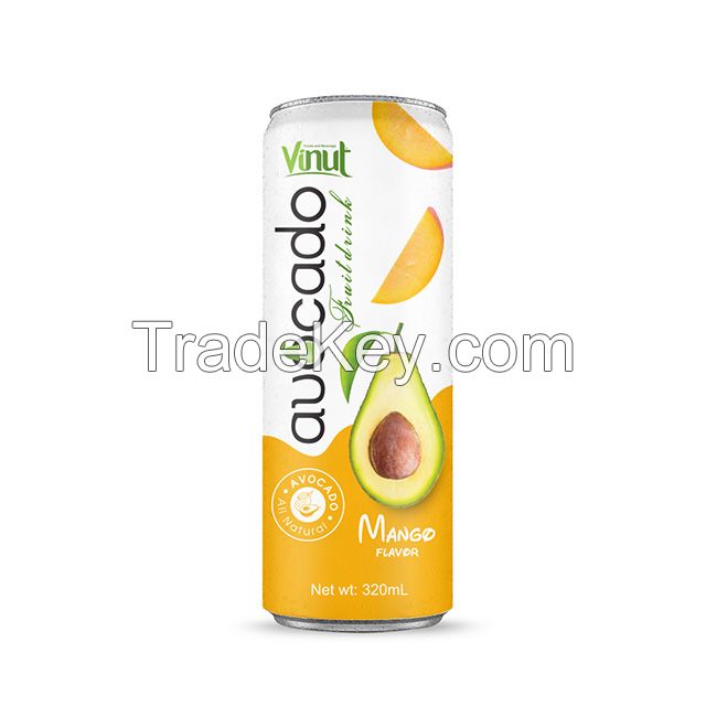 320ml Canned Avocado fruit Juice drink with mango juice