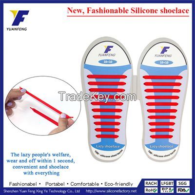 High Quality Silicone Lazy Shoe Laces for Christmas Gift