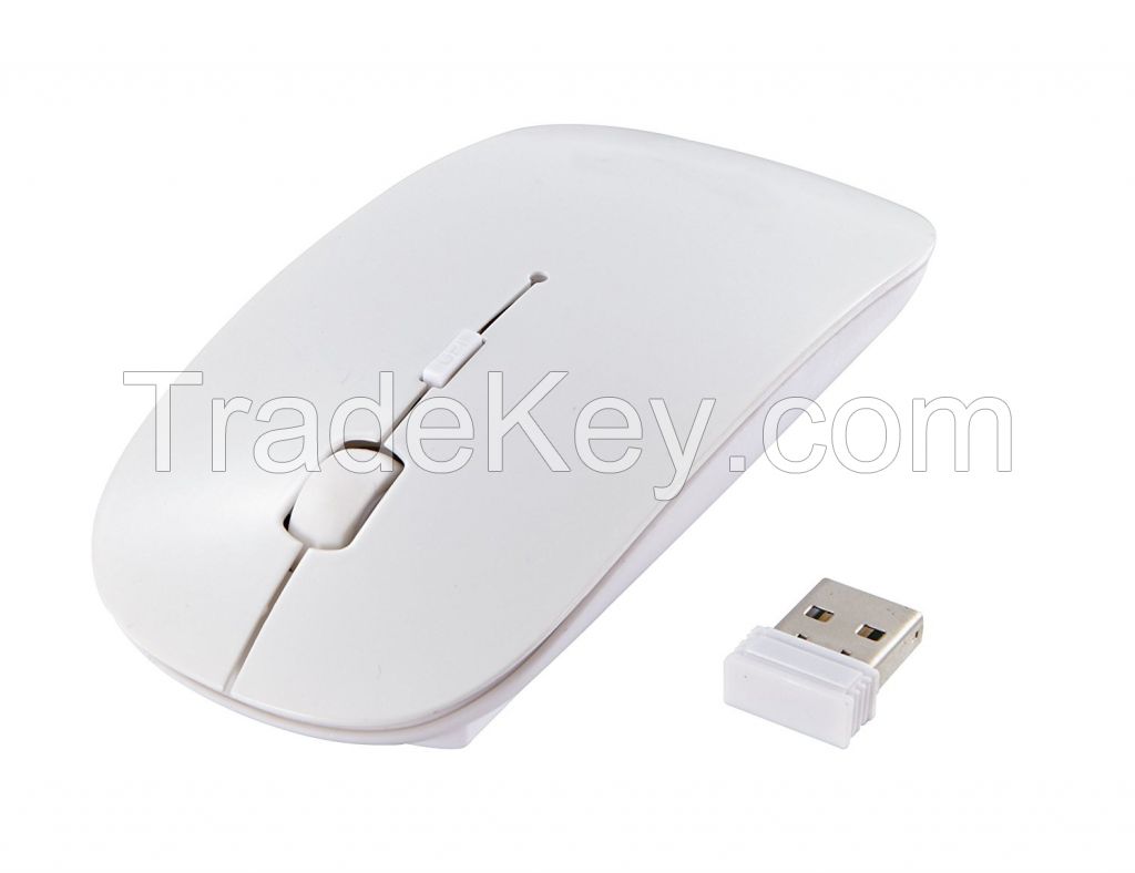 Smooth 2.4G Wireless Ultra-thin Computer Mouse for Laptop with Nano Receiver