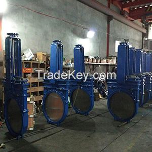 Wafer lug type big size knife gate valve ductile iron GGG40 DN700 PN10 bi-directional