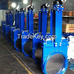 Wafer lug type big size knife gate valve ductile iron GGG40 DN600 PN10 bi-directional