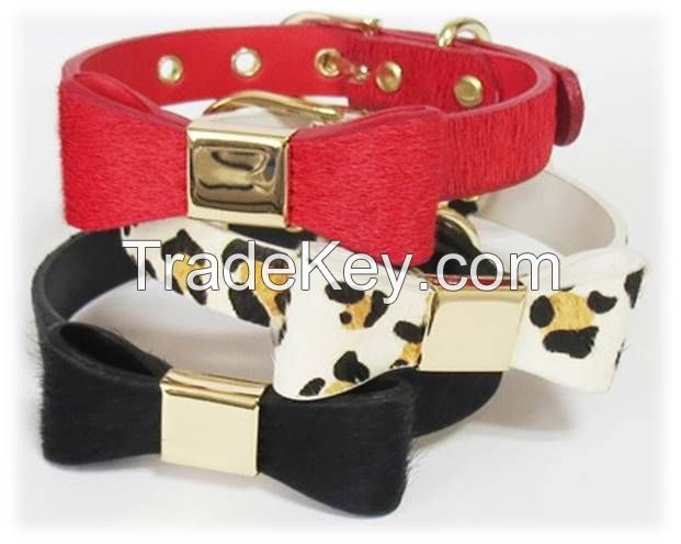 premium dog collar made of calf