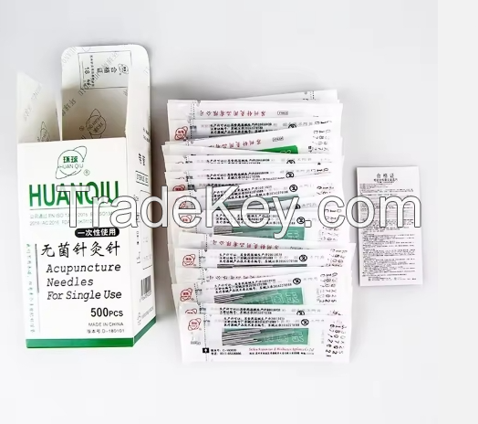 Huanqiu needles , lose weight needles , Huanqiu disposable acupuncture needles with tube of 100/500 pieces , face needles