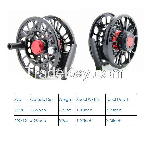 saltwater and freshwater SS fly reels