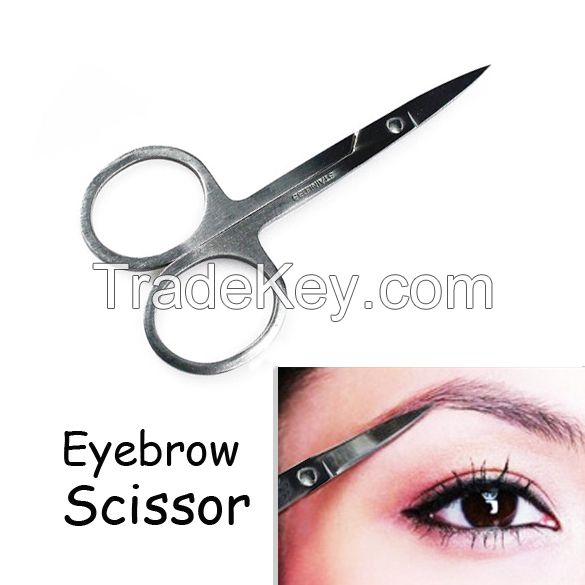 Eyebrow Scissors Cut Manicure Nose Stainless Steel Makeup Scissors Eyebrow With Sharp Head HB88