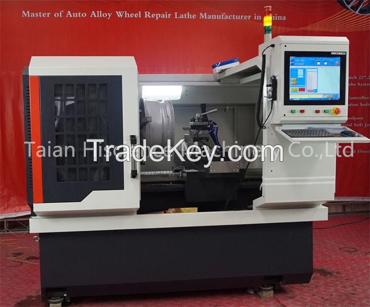 Diamond cut alloy wheel repair rim refurbishment cnc lathe machine