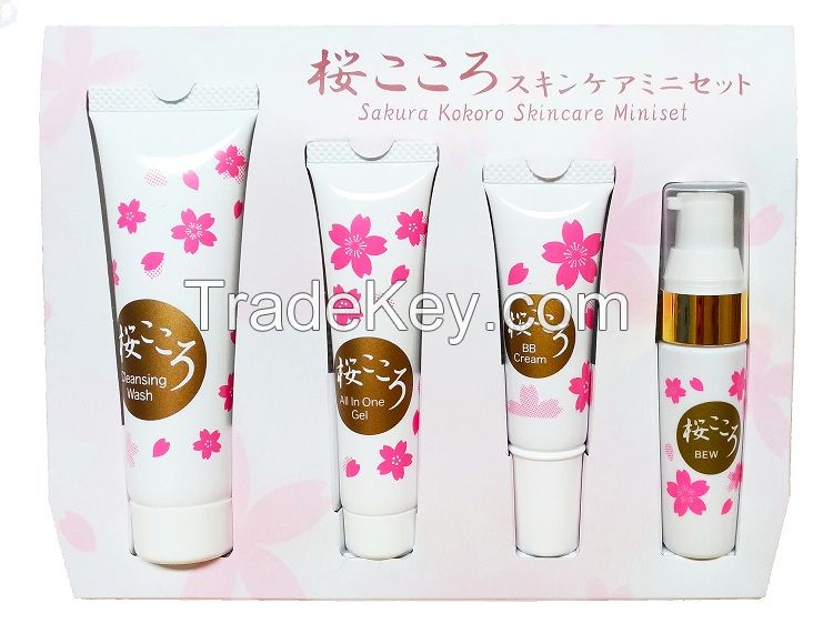Sakura Kokoro Mini Set, a Japanese natural skin care