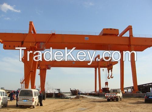 Double girder mobile gantry crane 100 ton heavy lifting machinery