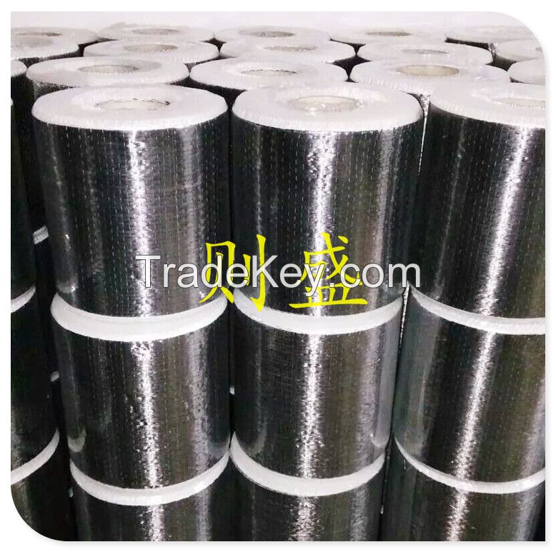 12k 200g10cm unidirectional carbon fiber fabric for reinforcing construction