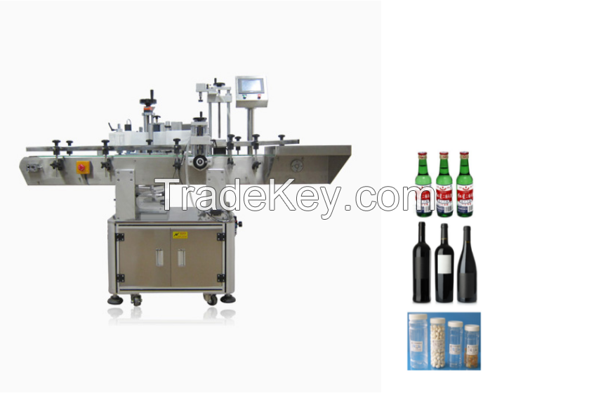 Round plastic or glass bottle automatic labeling machine