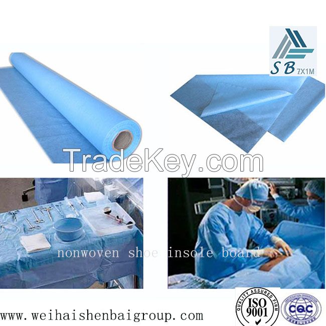 PE breathable membrane laminited with PP nonwoven fabric