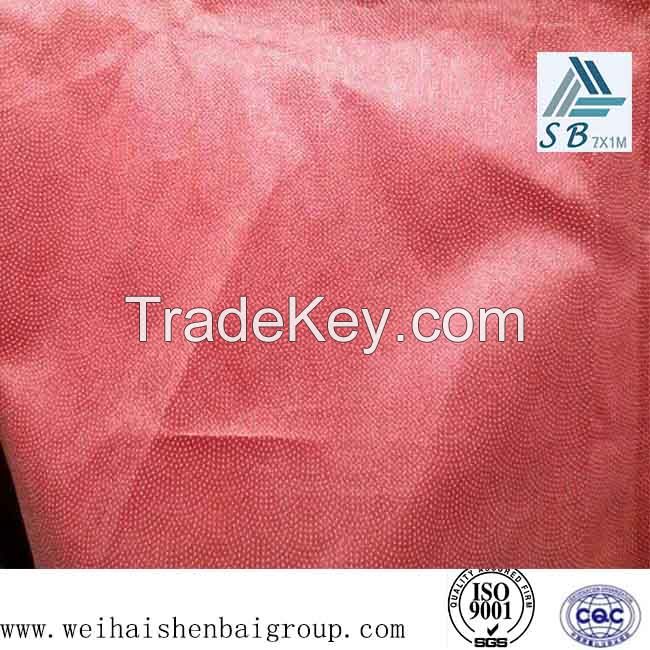 Red non woven thermal bonded fabric  fusible interlining for garment