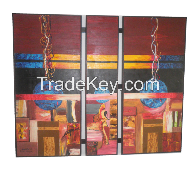 Blue Moon painting Supplier (Polyptych painted in oil on canvas)