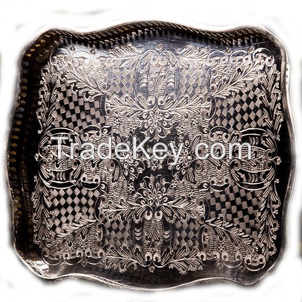 High Quality Welcoming Tray (Nickel plated copper tray)