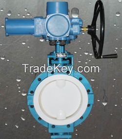 PTFE lined butterfly valve