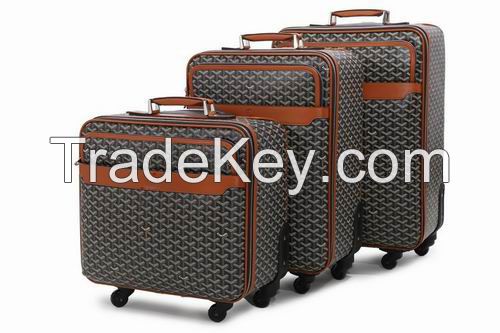 Famous design and hot sell leather luggage