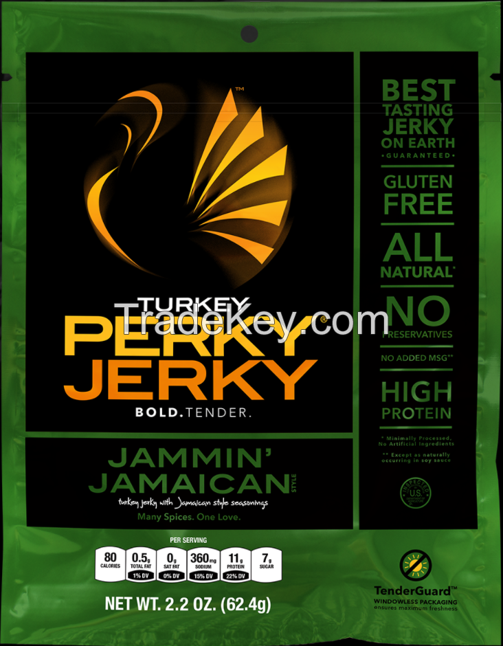 Perky Jerky Jammin Jamaican Turkey Jerky