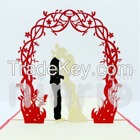 Happy wedding 3d pop-up card - WD014