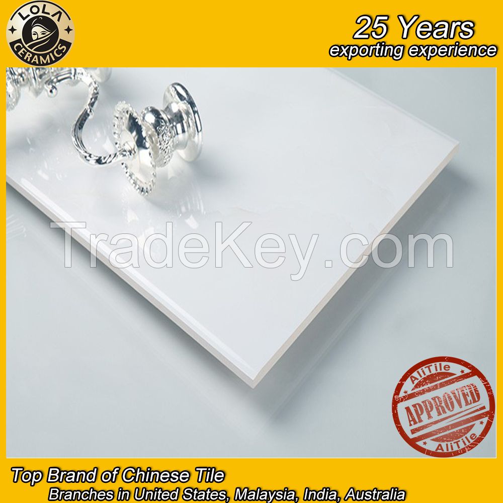 Hot sale White bathroom ceramic tile, 25 years factory branches in United States-Malaysia-India-Australia