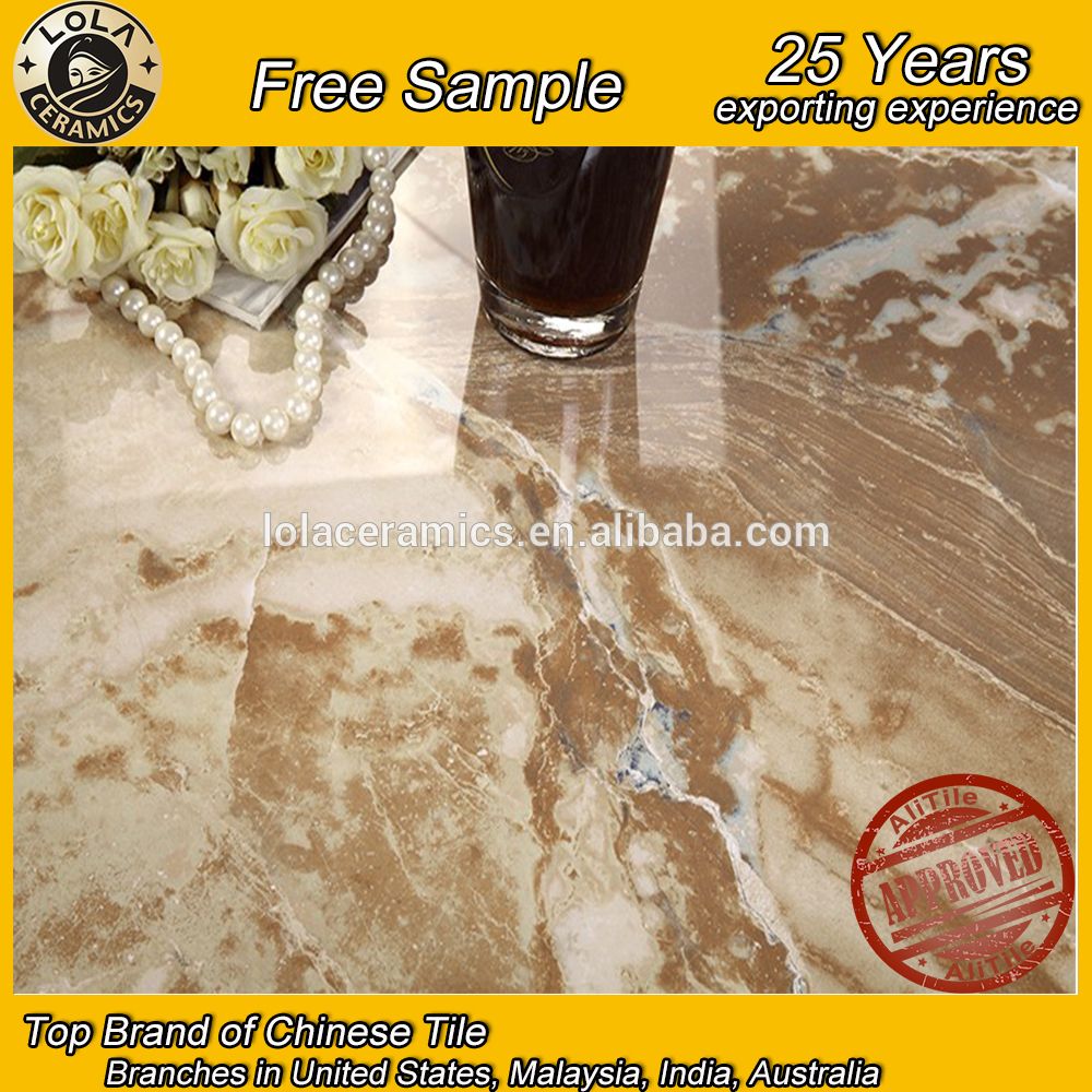 Full Polished Glazed Porcelain Floor Tiles, 60x60cm, Marble Design glazed ceramic floor tile, branches in United States-Malaysia-India-Australia